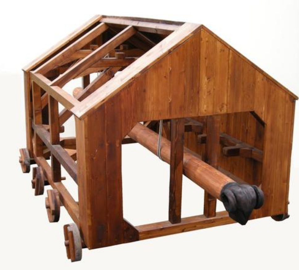 攻城中最常见的还是攻城锤,一波又一波的撞击只要把城门锤烂,里面的人