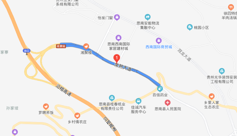 貴州省思南縣將去年年初建成的 連接高速西入口和小巖關隧道的主幹道