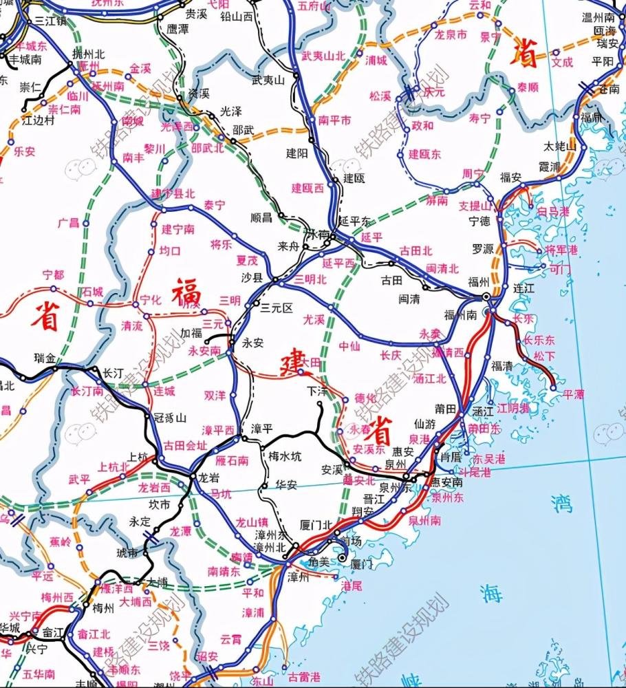 福建2020版高鐵規劃:高鐵樞紐三足鼎立格局或將形成