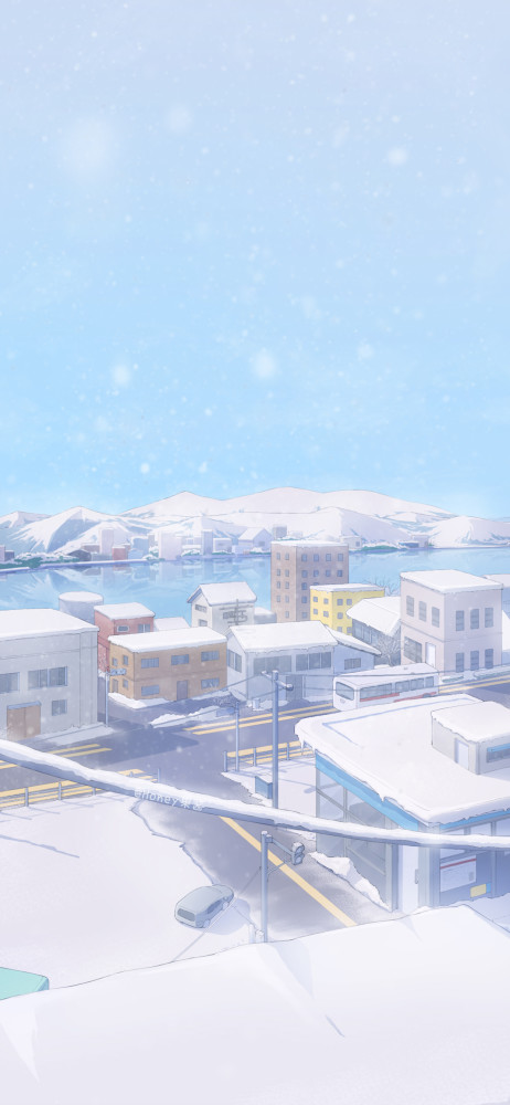 雪天动漫场景壁纸_腾讯新闻