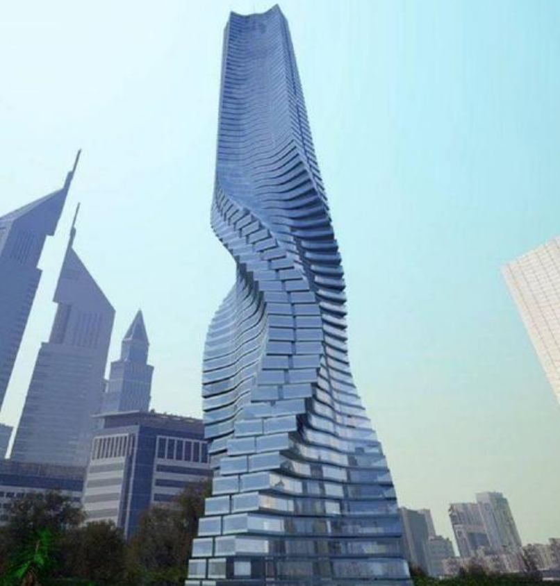 迪拜"旋转大楼",每层能单独360度旋转,一套房最高2.4亿