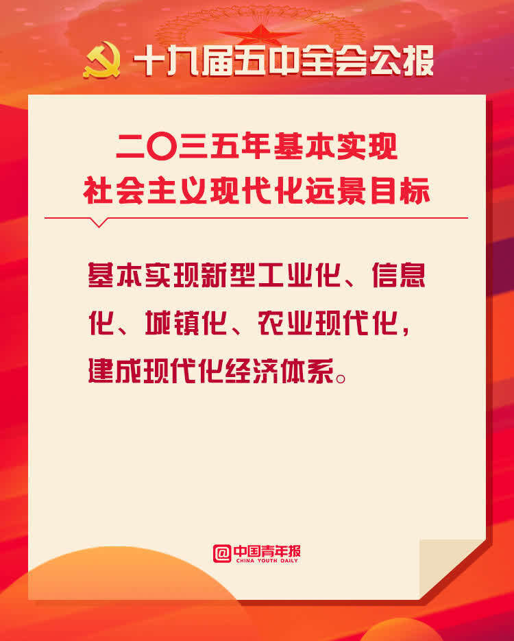 党的十九届五中全会公报到2035年基本实现社会主义现代化远景目标