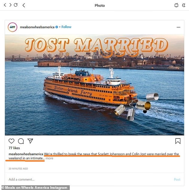 斯嘉丽·约翰逊|35岁斯嘉丽结婚！38岁喜剧演员终抱美人归，这是寡姐的第三次婚姻