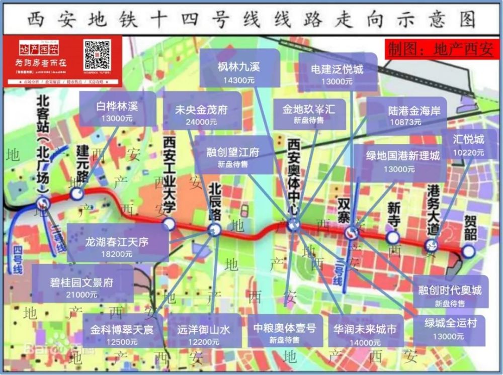 重磅独家西安地铁14号线奥体专线助力三大新区楼市崛起