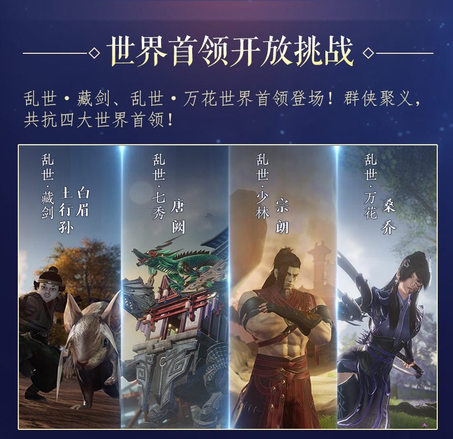 万花,藏剑,七秀,少林这四大门派在奉天证道资料片中都将遭遇灭门危机!