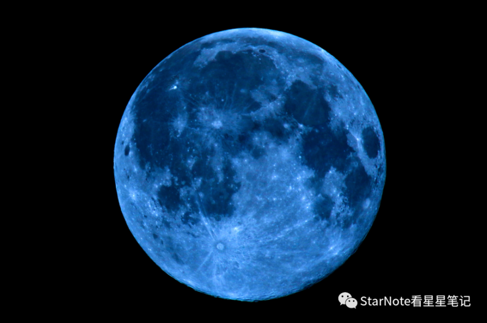 一个月的第二次满月称为蓝月亮)!