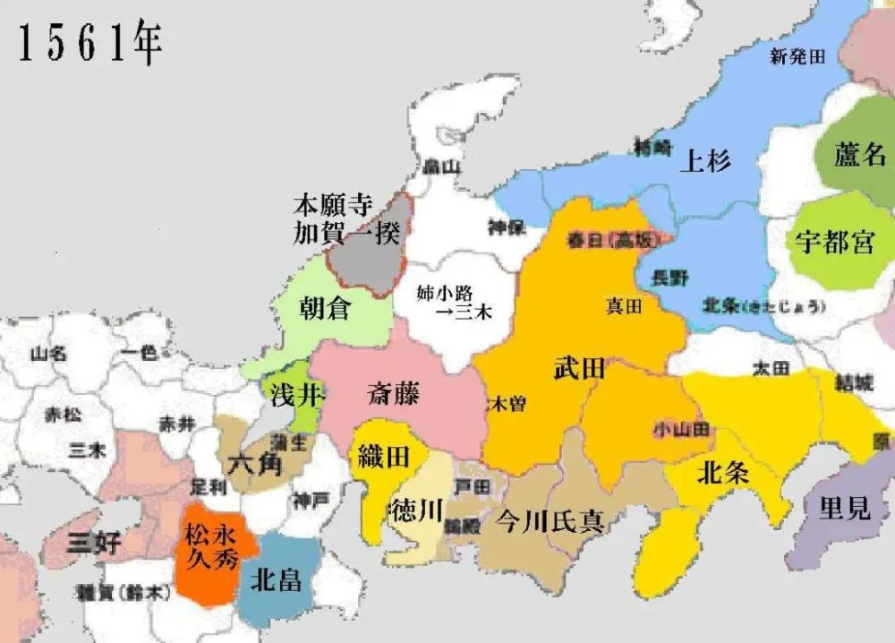 日本战国时期地图大名图片