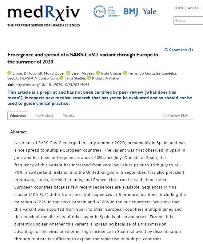 科学家在欧洲发现了一种新冠病毒新型变种