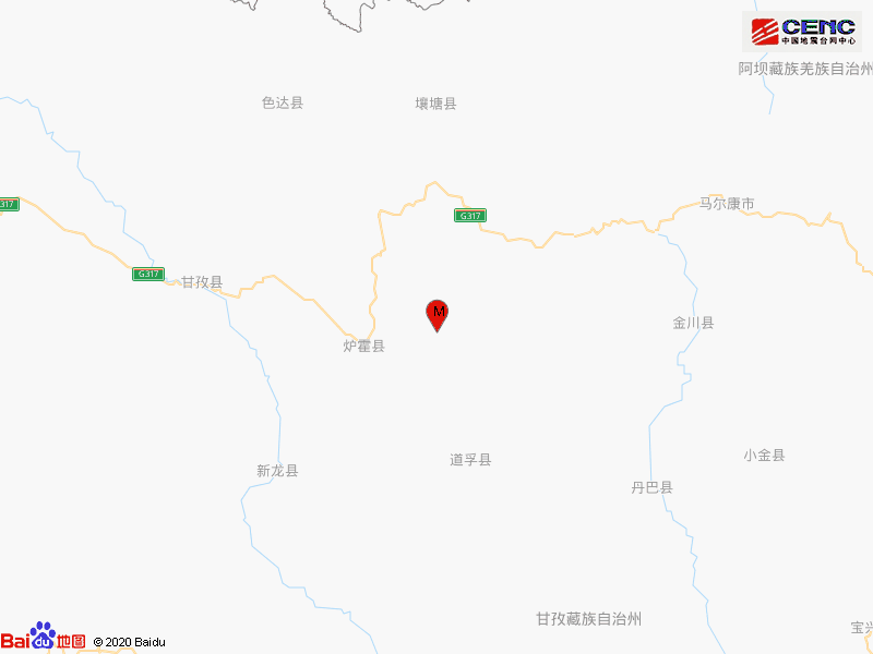 炉霍县|四川甘孜州炉霍县发生3.2级地震