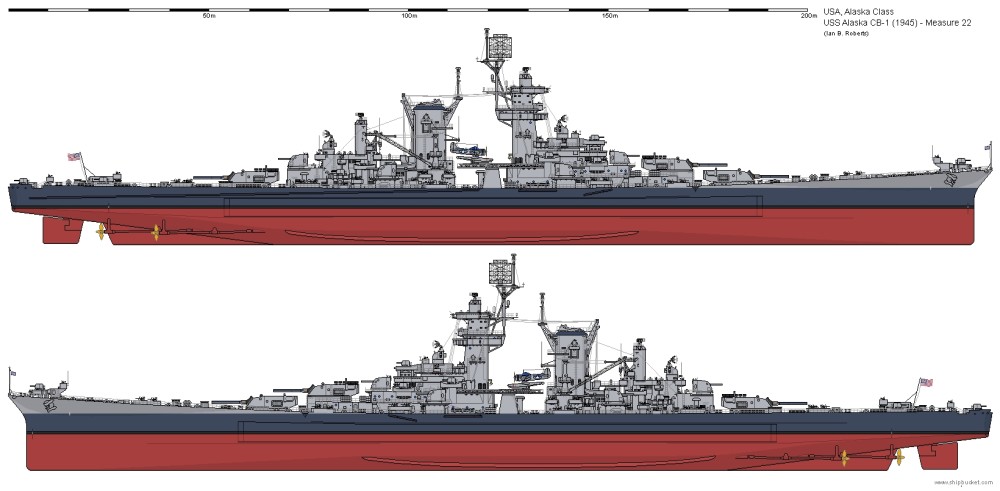 日本超甲型巡洋艦可攜帶3座三聯裝310炮火力遠超美軍阿拉斯加