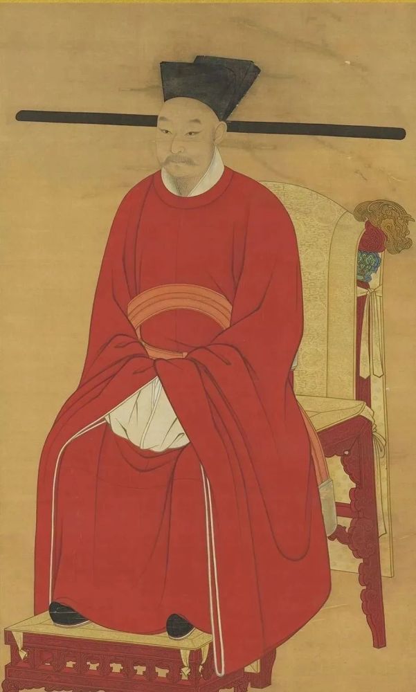 南宋《宋理宗坐像》 在古人的摆拍中,周遭的环境的改变,身边的家具