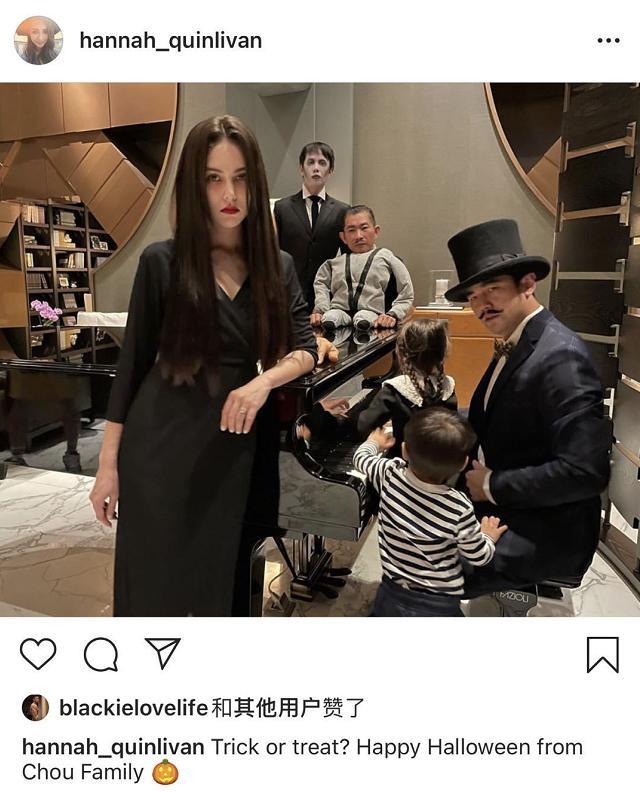 周杰伦|周杰伦全家万圣节扮魔女家族，女儿正脸曝光，鼻子高挺像妈妈