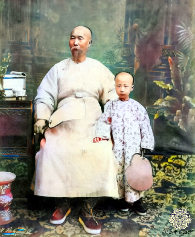 一组李鸿章家族上色老照片图4是其小妾图8儿媳妇长相漂亮