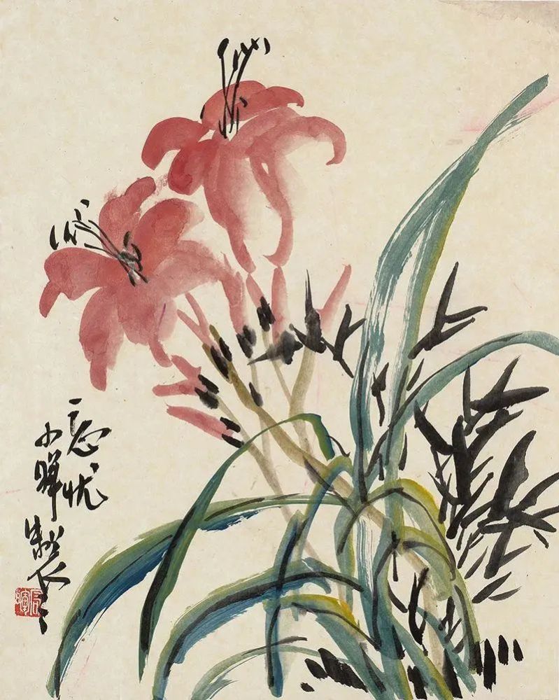 【国画天地】其花卉作品保留了工笔画的细腻,又加入了大写意之风生动