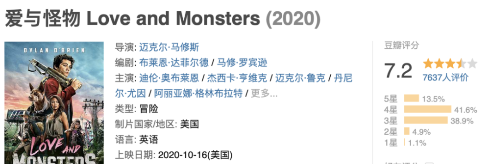 爱与怪物|没想到，居然被一部灾难片治愈了