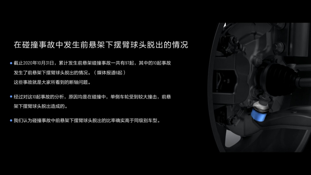 针对车主事故改进 理想汽车上线货车预警功能 升级前悬架下摆臂球销