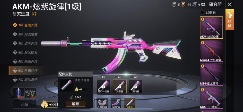和平精英akm-炫紫旋律