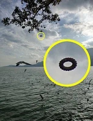 云南地区上空出现不明飞行物,台湾游客:形状似轮胎