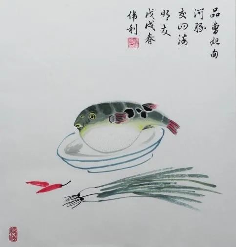 蒌蒿满地芦芽短,正是河豚欲上时."这本是苏学士的一首题画诗.