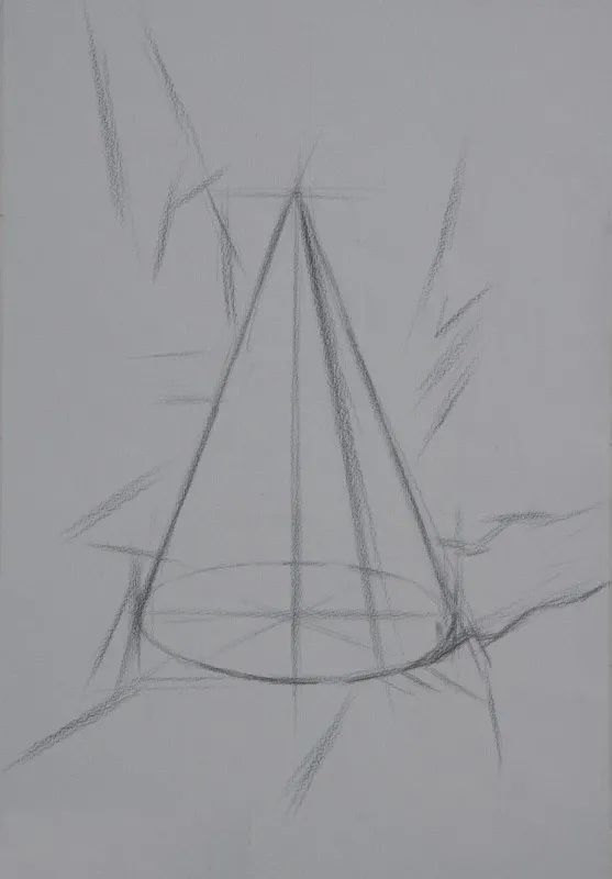 素描新手必学:圆锥体画法步骤