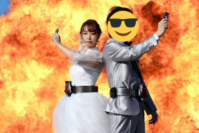 假面骑士网友举办骑士主题婚礼用风都王牌腰带定情在爆炸中一起变身