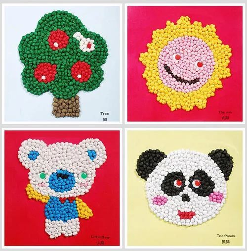 幼儿园揉纸画搓纸画大全