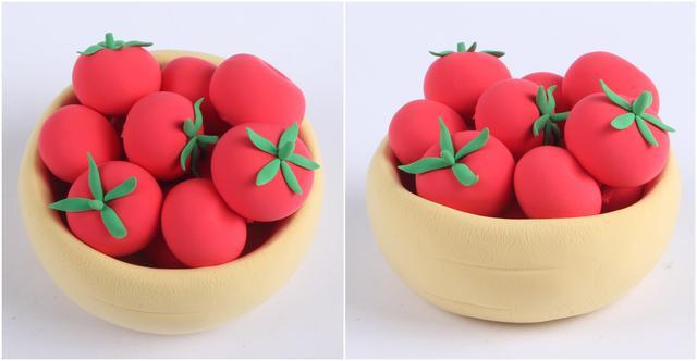 儿童抗菌粘土diy教程——西红柿果篮
