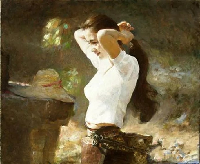 油画|画出女子的纯净和活力，尚丁的油画颇有韵味