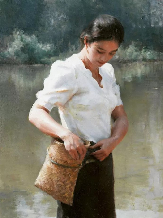 油画|画出女子的纯净和活力，尚丁的油画颇有韵味