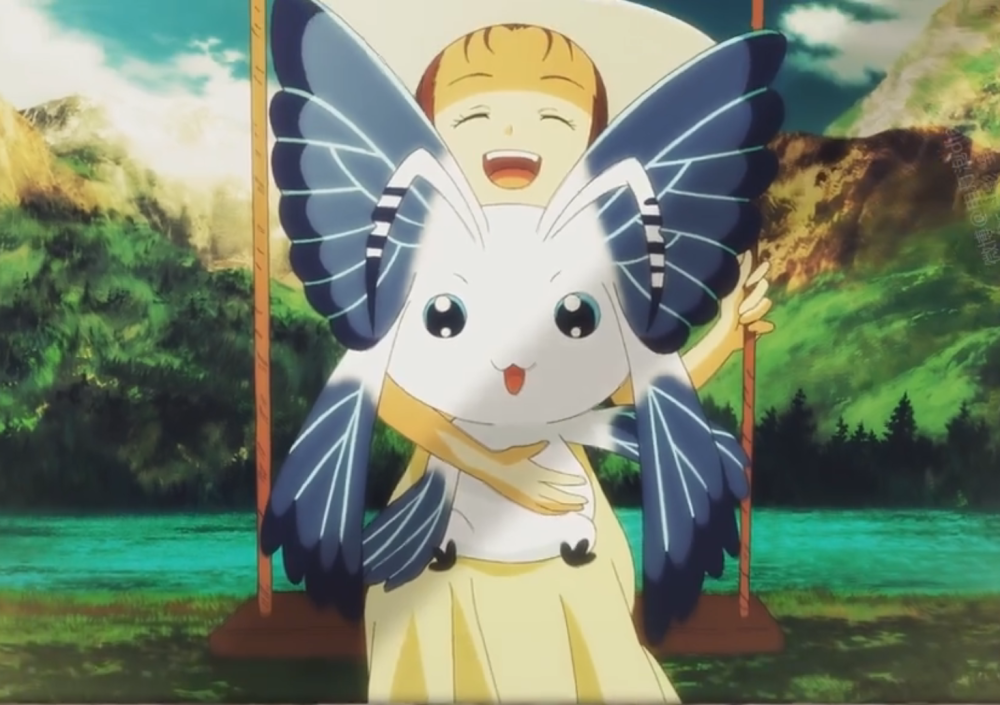 故事中的反派小姐姐也是当初被选中的孩子之一,她有一只闪蝶兽自九岁