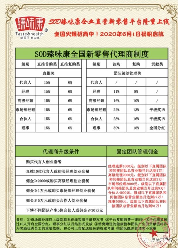  臻味康夸大产品成果遭质疑：做代理豪赚一整年被指涉嫌传销