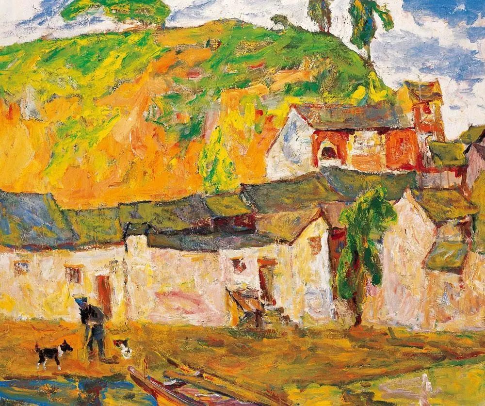 小村 布面油彩 100cm×120cm2006年吴冠中先生在评价罗尔纯的艺术道路