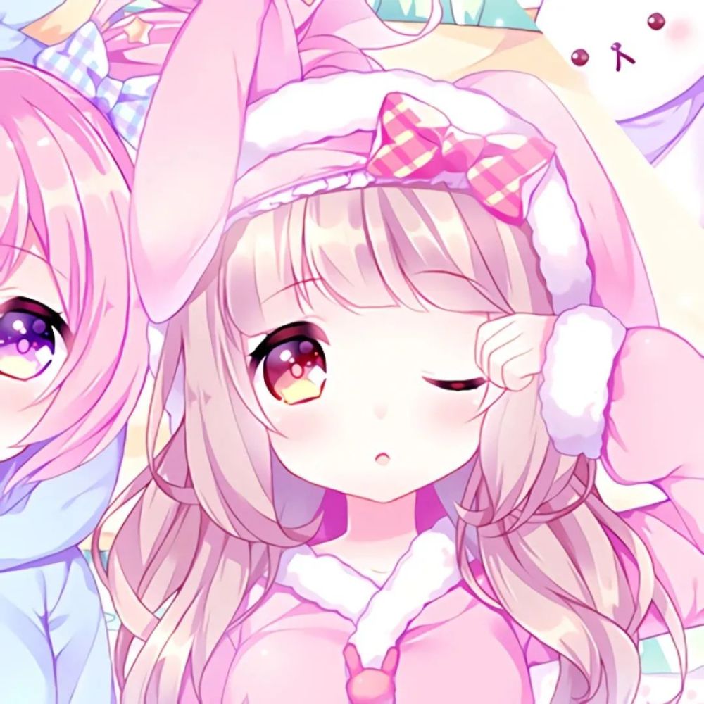 插画|唯美两人闺蜜头像!我和你比起来,真是小可爱见大可爱