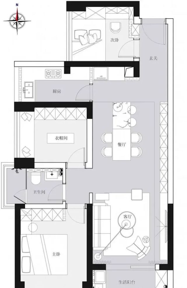 設計獨立衣帽間,解放臥室空間