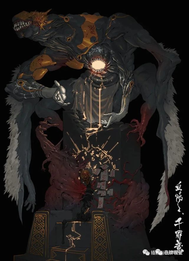插画丨酷炫暗黑的傀儡机械,画面冲击力太强了!