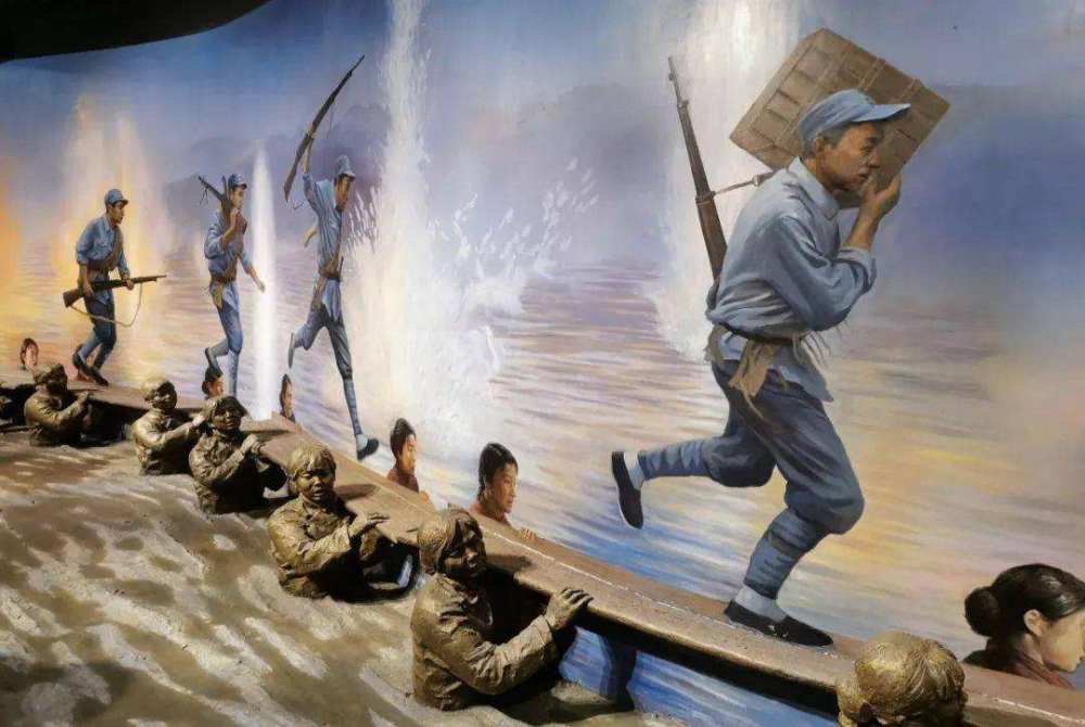 孟良崮战役部队五桥渡河32名妇女用身体架人桥其中还有孕妇