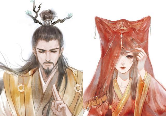 画师笔下的姜子牙妲己流泪美到心碎九尾天尊cp感爆棚