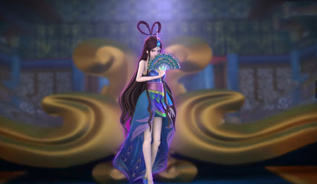 叶罗丽镜孔雀登场紫色眼睛妖媚笑容真假孔雀仙子大战