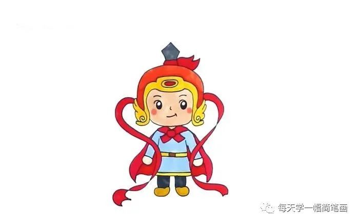 每天学一幅简笔画-天兵天将怎么画