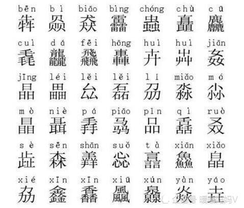 大家都知道,生僻字的笔画比较多,而且读音也不被熟知,所以,用生僻字给