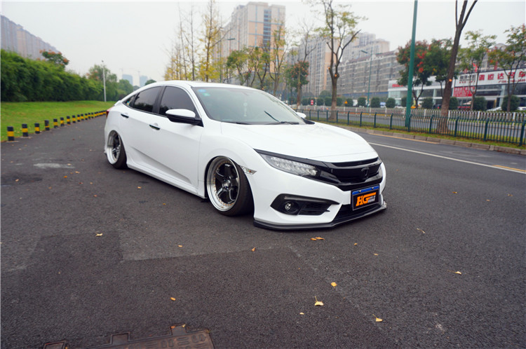 本田思域全车改色高亮白teckwrap车身改色膜汽车改色贴膜