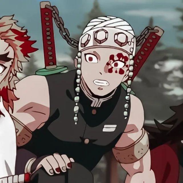 第53期 动漫男头 鬼灭之刃音柱宇髄天元 男生头像 宇髄天元 鬼灭之刃 动漫 动漫头像