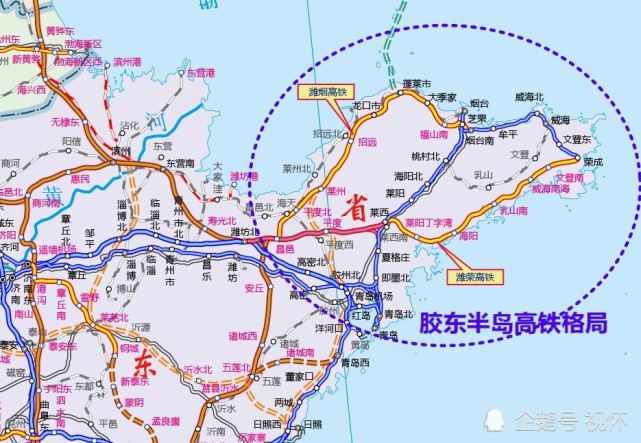 2014年设计速度250千米/小时的青荣城际铁路开通,这条线路将胶东半岛
