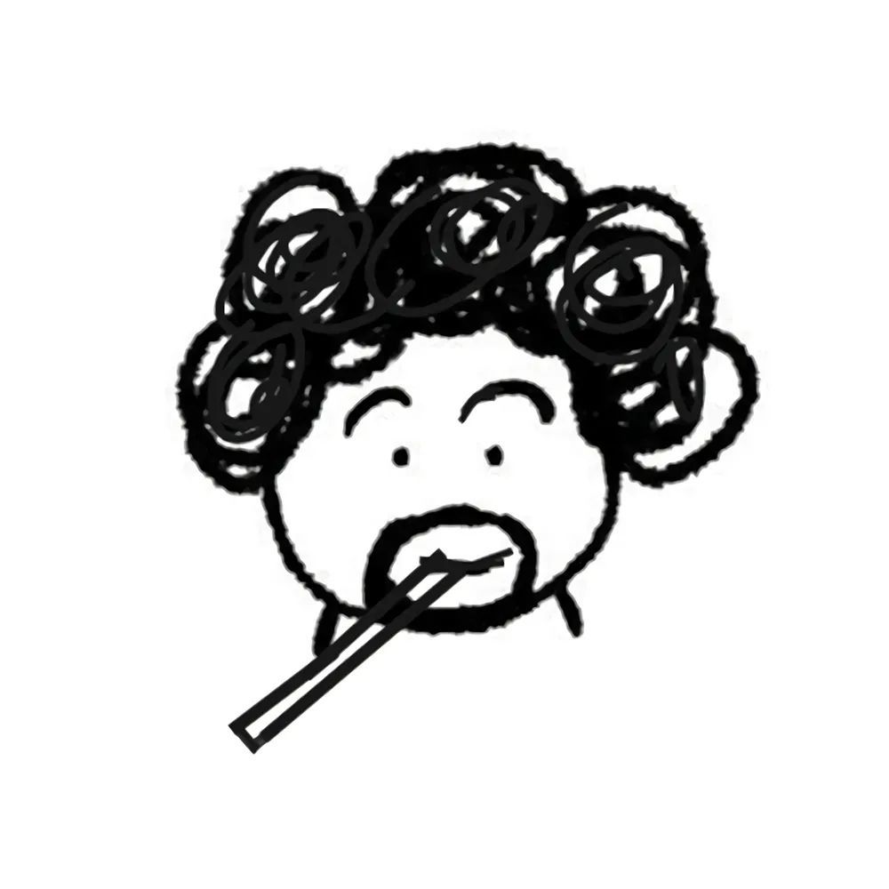 简笔画搞怪头像 漂亮的话我不会说