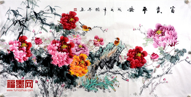 国画牡丹花写意牡丹带来的雅逸之美 牡丹花 写意牡丹 国画 佳作欣赏 写意花鸟画 工笔