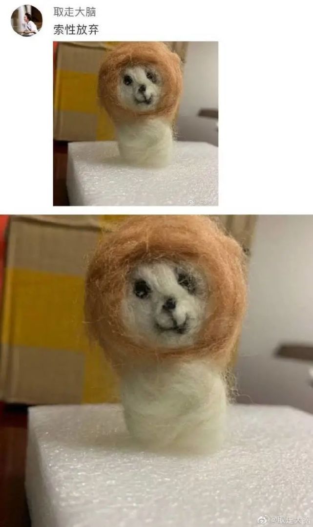 "大型戳羊毛毡失败现场!"这tm做的真有够棒的!
