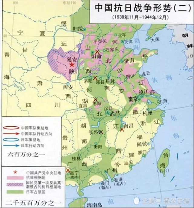 抗日战争地图日本图片