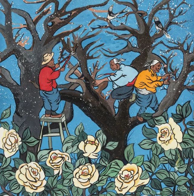 辛集文化馆创作的二十四节气农民画