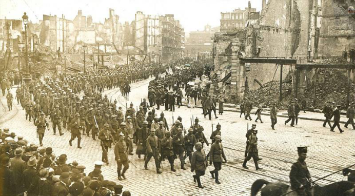 第一次世界大战1914年一战爆发,随后以英法俄为主的协约国势力与德,奥