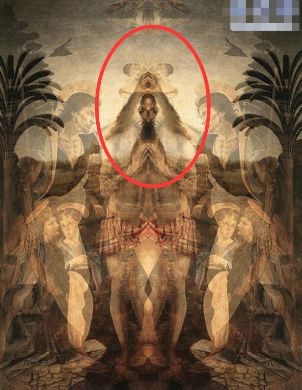 达芬奇画了一个人,不男不女,镜像处理后,网友慌了:有点恐怖